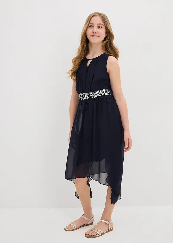 Chiffonkjole med paljetter, bonprix
