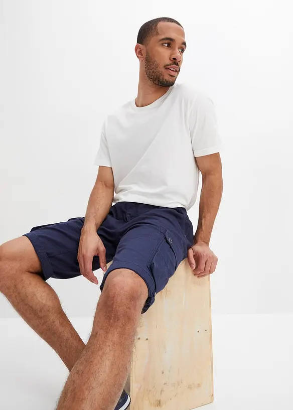 Cargo-bermuda i ren bomull, Regular Fit, bonprix