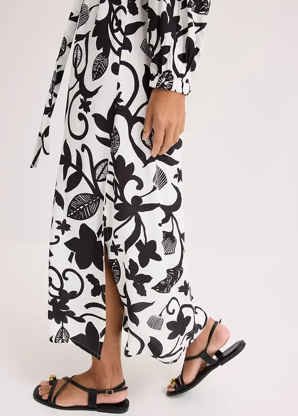 Kjole i kaftan-look og lett viskose, bonprix