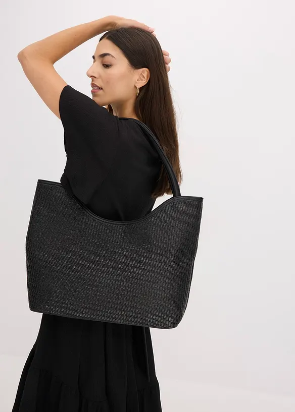 Jerseykjole i lett krepp med vingeermer, bonprix