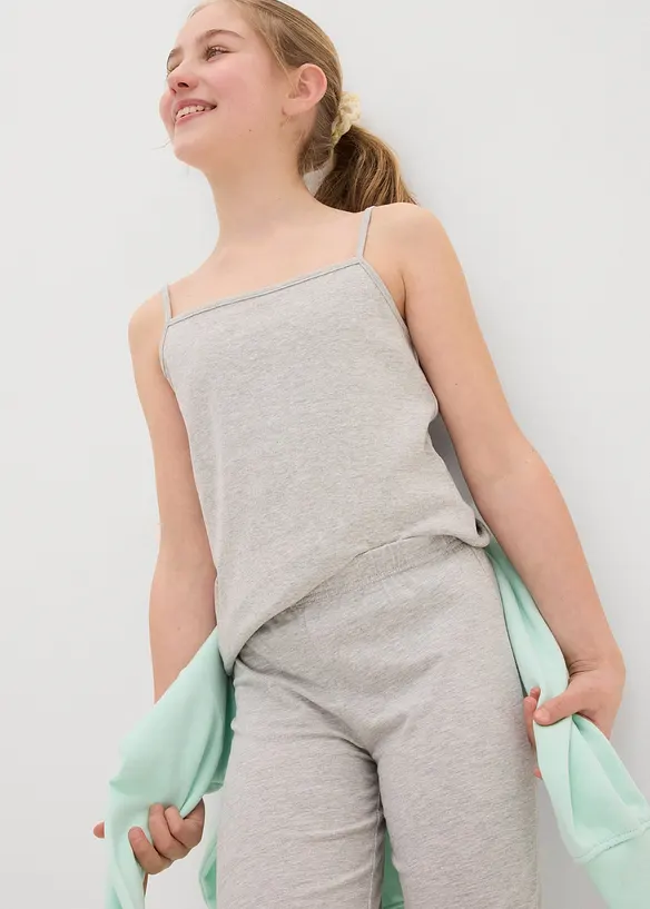 Sykkelbukse i økologisk bomull med elastan (2-pack), bonprix