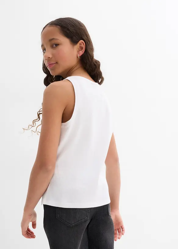 Singlet i økologisk bomull (3-pack), bonprix