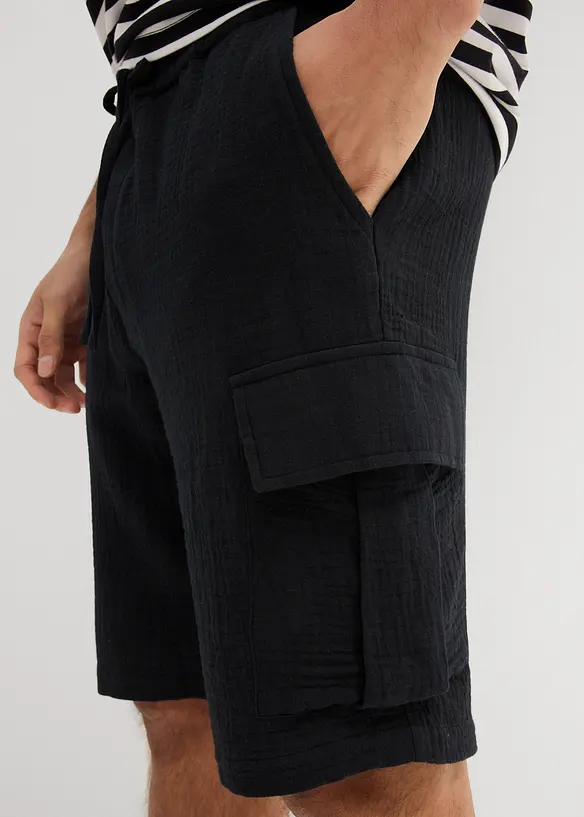 Regular Fit bermudashorts av luftig musselin, bonprix