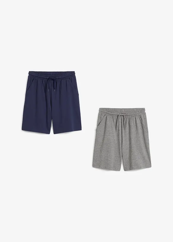 Lett jerseyshorts (2-pack), bonprix