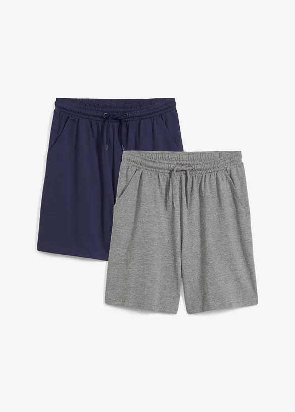 Lett jerseyshorts (2-pack), bonprix