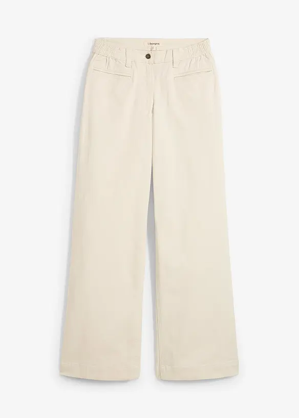 Wide Leg-jeans Mid Waist, komfortlinning, bonprix