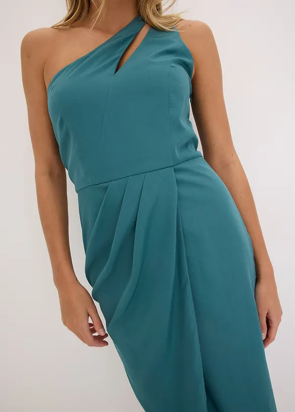 Satengkjole med drapering, bonprix