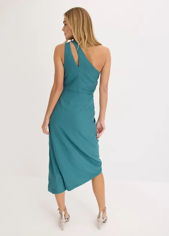 Satengkjole med drapering, bonprix