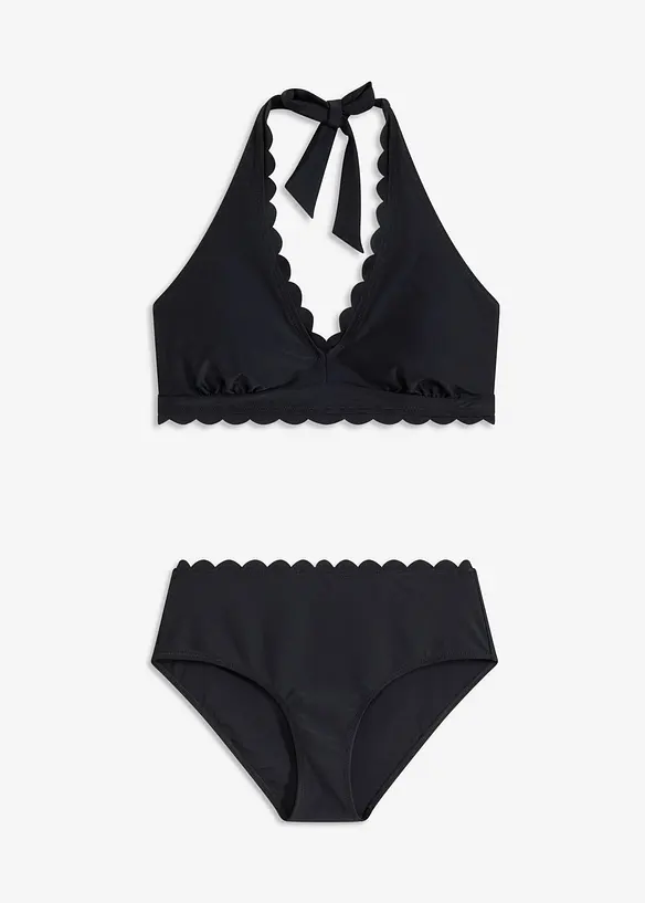 Halterneck-bikini (2-delt sett) i resirkulert polyamid, bonprix