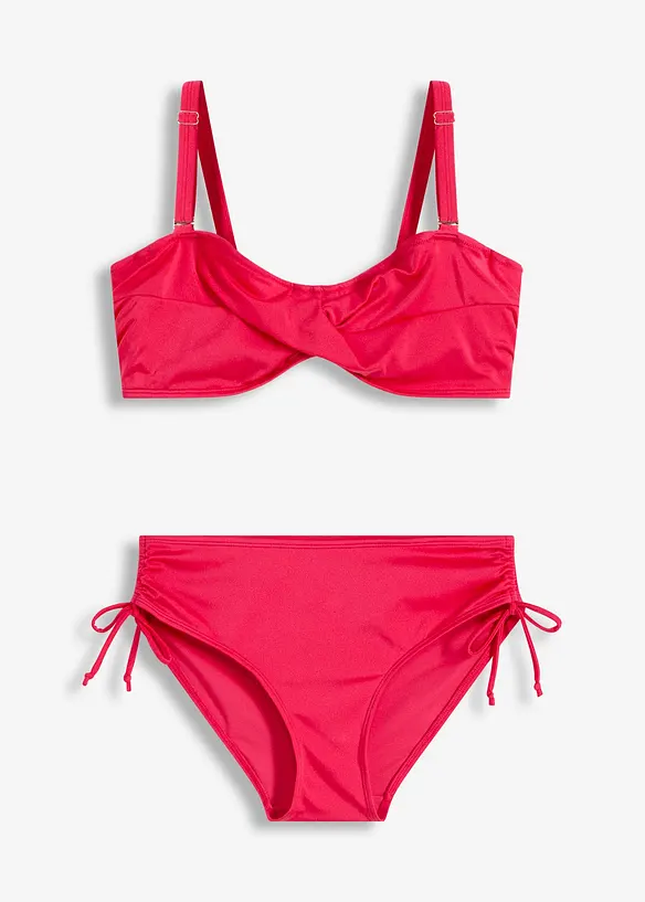 Balconette-bikini i glinsende materiale (2-delt sett), bonprix