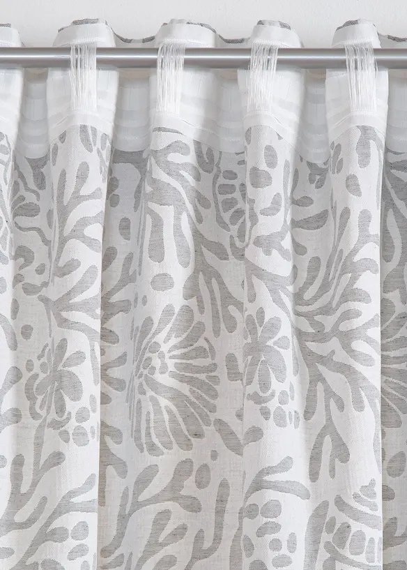 Jacquardvevd gardin med mønster (1-pack), bonprix