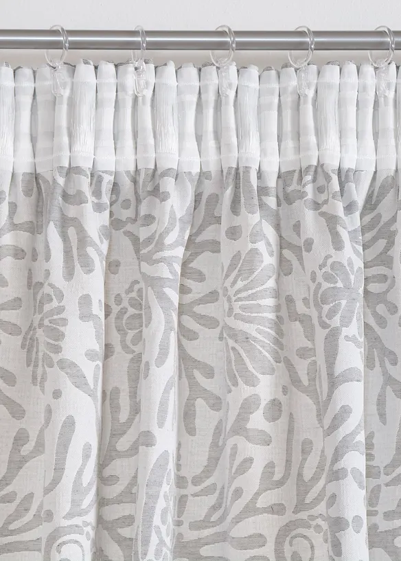 Jacquardvevd gardin med mønster (1-pack), bonprix