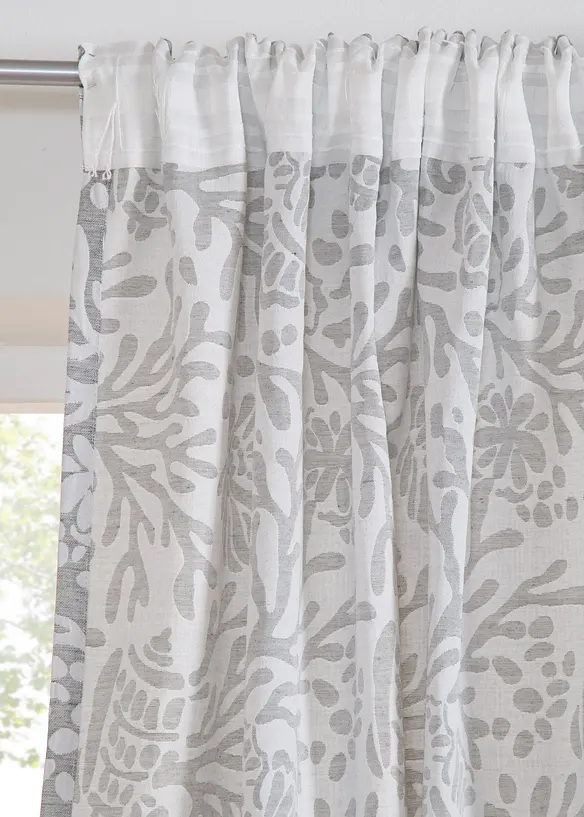 Jacquardvevd gardin med mønster (1-pack), bonprix