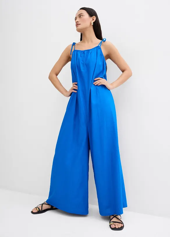 Jumpsuit i lett lin-viskose-miks, bonprix