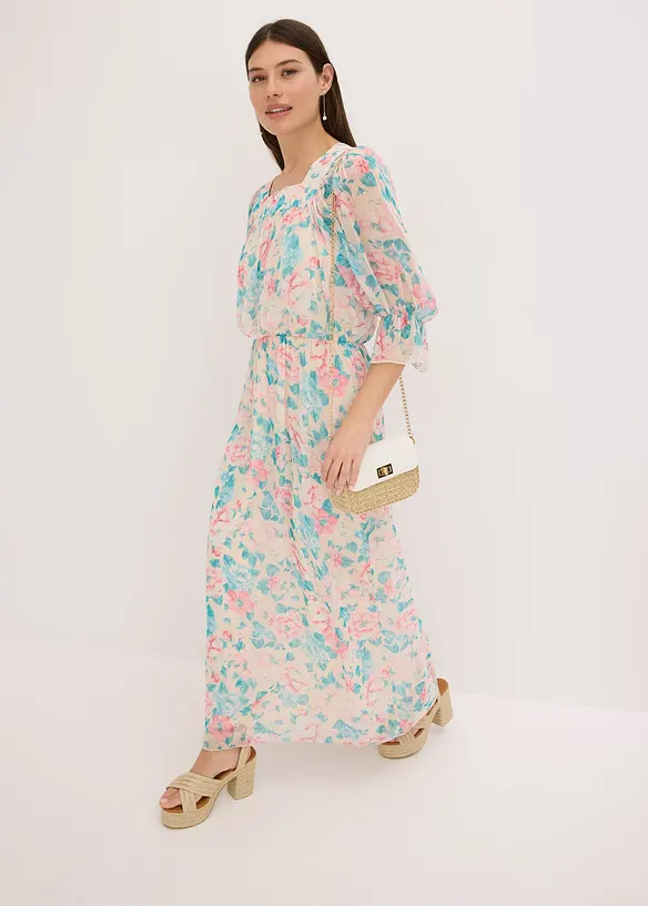 Maxikjole i chiffon, bonprix