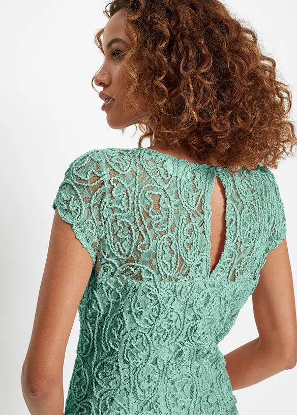 Bluse i blondemateriale, bonprix