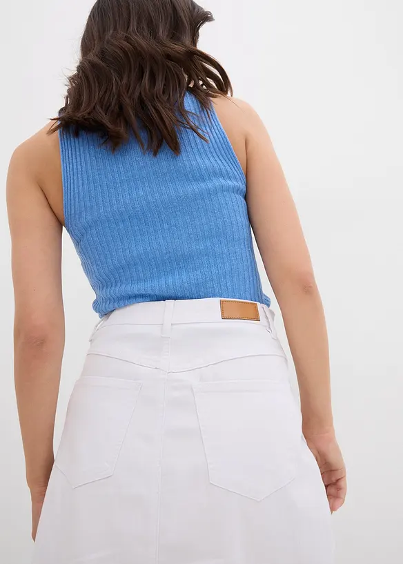 Jeansskjørt, High Waist, stretch, bonprix