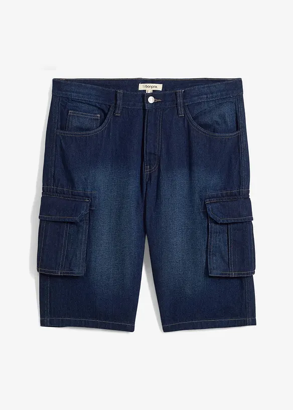 Cargo-bermudashorts i denim, Relaxed Fit, bonprix
