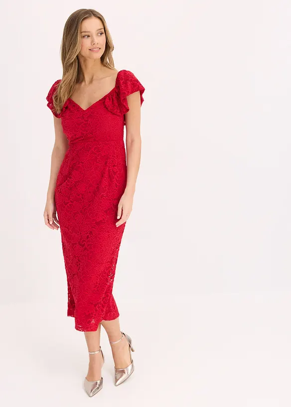 Blondekjole med draperte ermer, bonprix
