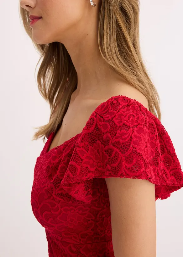 Blondekjole med draperte ermer, bonprix