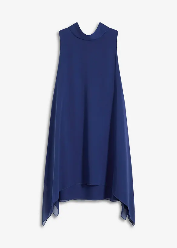 Chiffonkjole med sjalskrage, bonprix