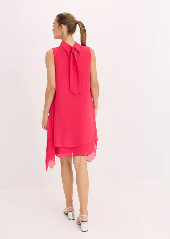 Chiffonkjole med sjalskrage, bonprix