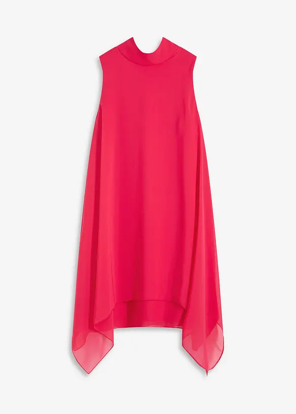 Chiffonkjole med sjalskrage, bonprix
