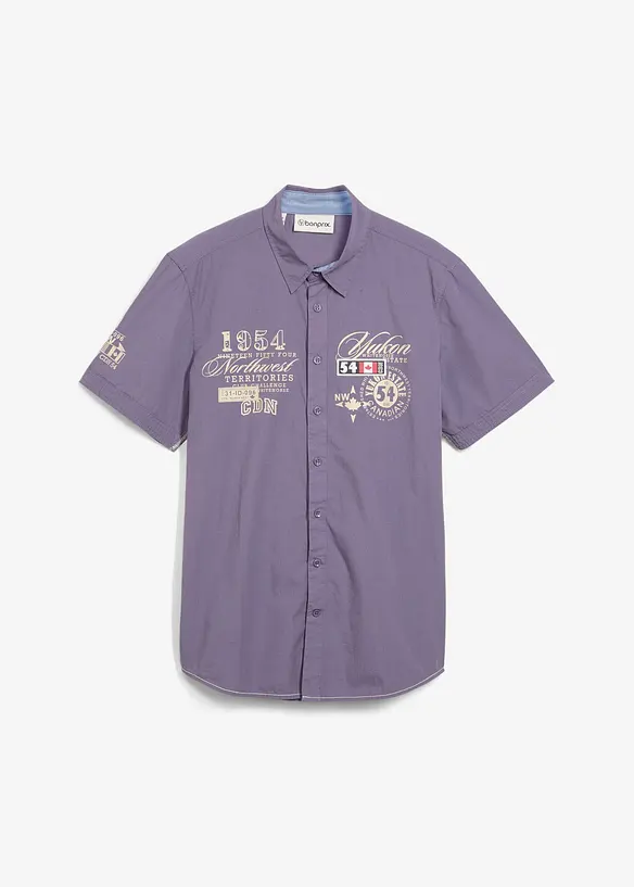 Kortermet skjorte med print, bonprix