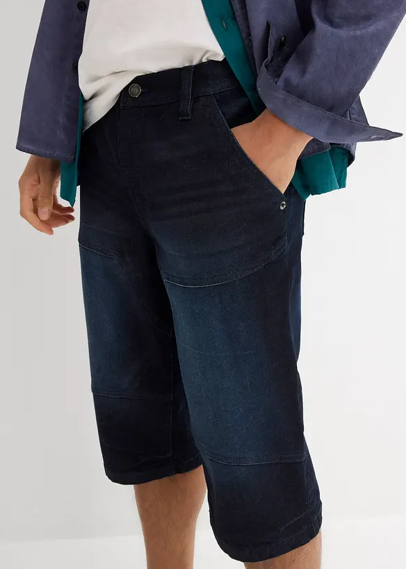 Lang bermudashorts i denim med stretch, Regular Fit, bonprix