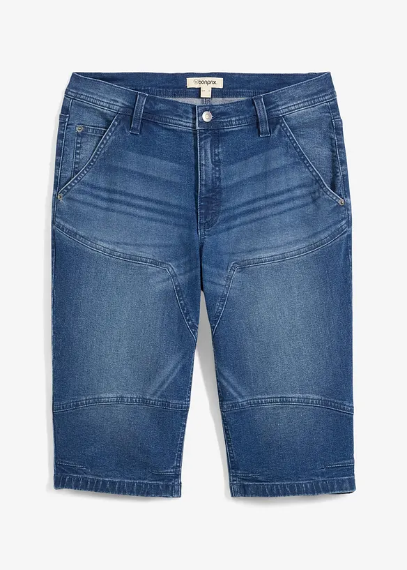 Lang bermudashorts i denim med stretch, Regular Fit, bonprix