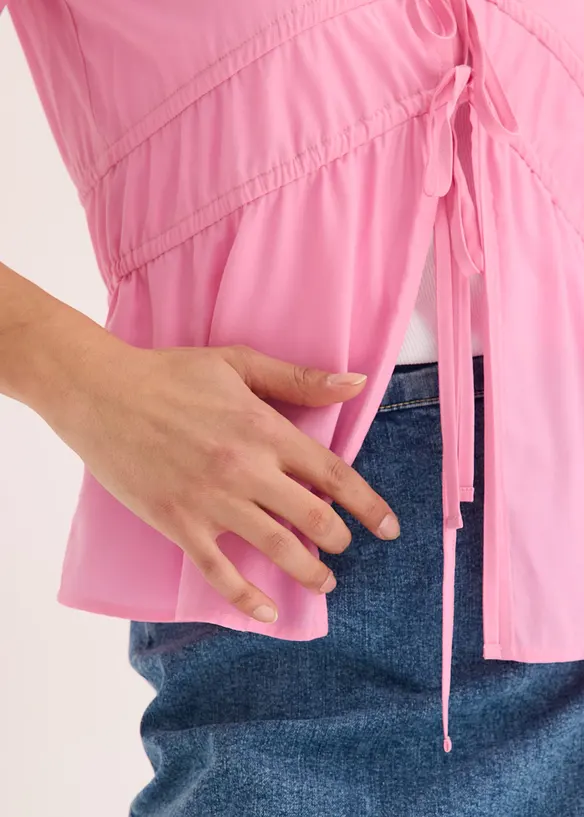 Bluse med sløyfer, bonprix