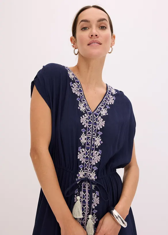 Boho-midikjole med broderi, bonprix