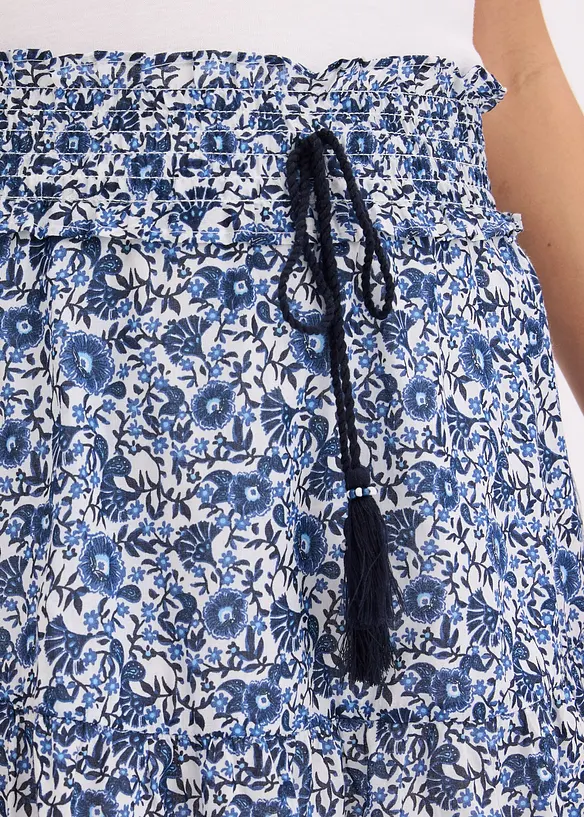 Miniskjørt i boho look og lett bomull, bonprix