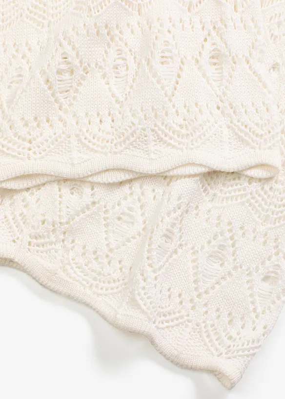 Pull on-bukse med strikket hullmønster, bonprix