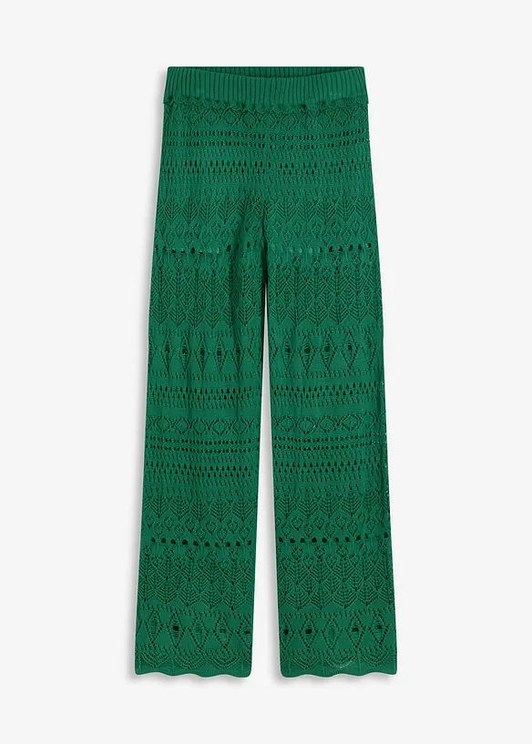 Pull on-bukse med strikket hullmønster, bonprix