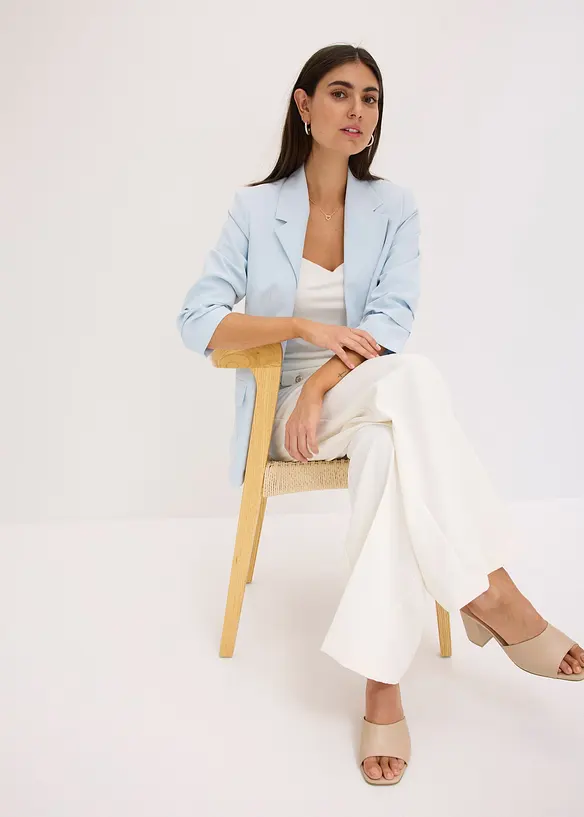 Blazer i viskose og ledig modell med 3/4-lange ermer, bonprix