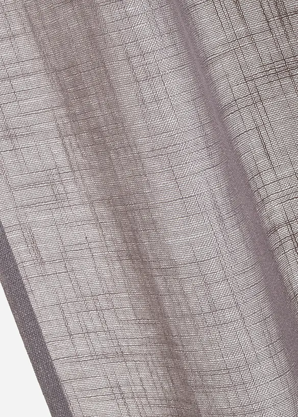 Gardin i linlook, fås i normal og ekstra bred (1-pack), bonprix