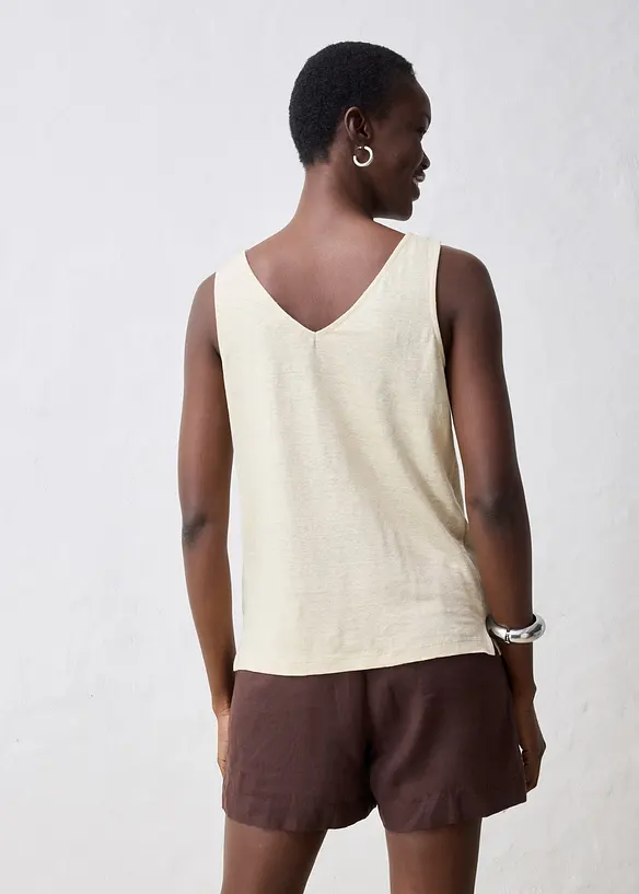 Singlet i lin, bonprix