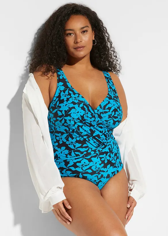 Shape-badedrakt i omslagslook, lett formende, bonprix