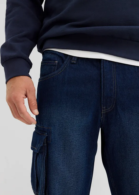 Cargo-bermudashorts i denim, Relaxed Fit, bonprix