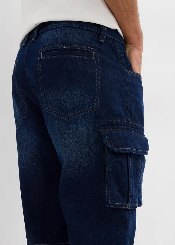Cargo-bermudashorts i denim, Relaxed Fit, bonprix