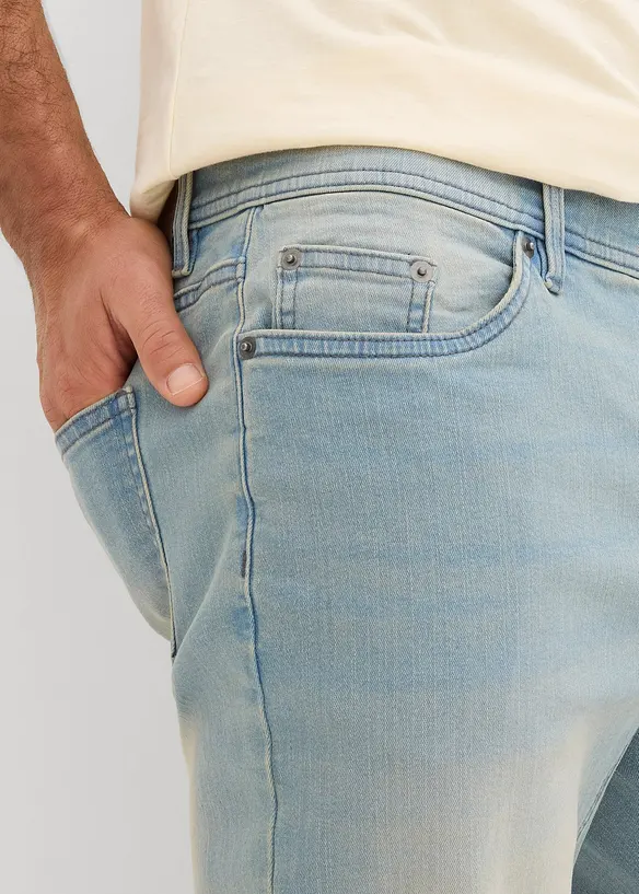 Bermudashorts i denim med stretch og forsterket skritt, Regular Fit, bonprix