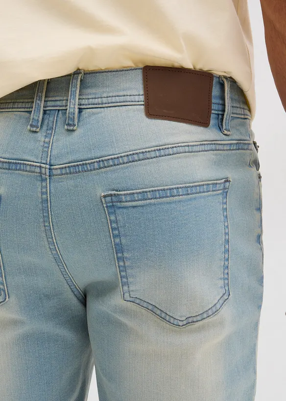 Bermudashorts i denim med stretch og forsterket skritt, Regular Fit, bonprix