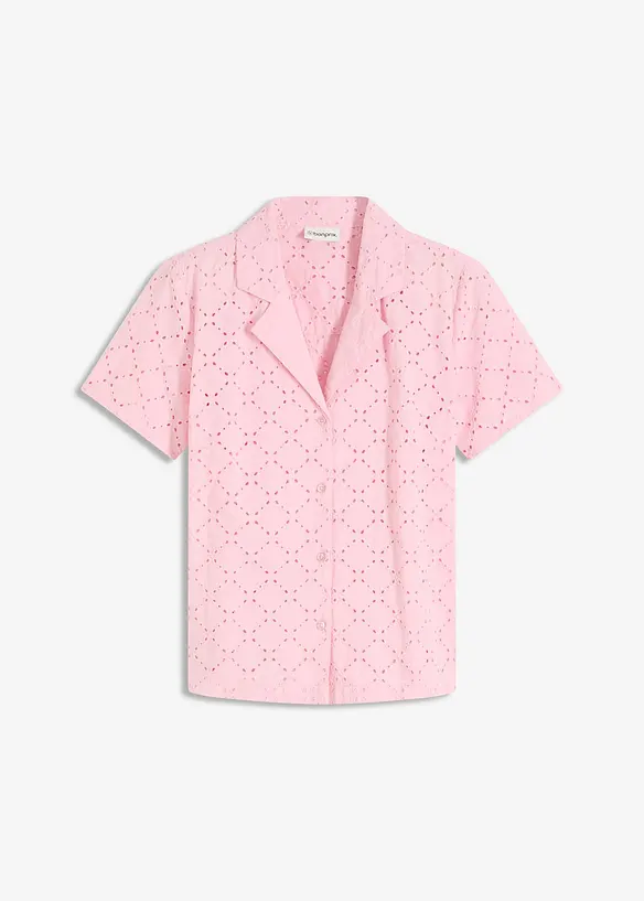 Moderne bluse med hullbroderi, bonprix