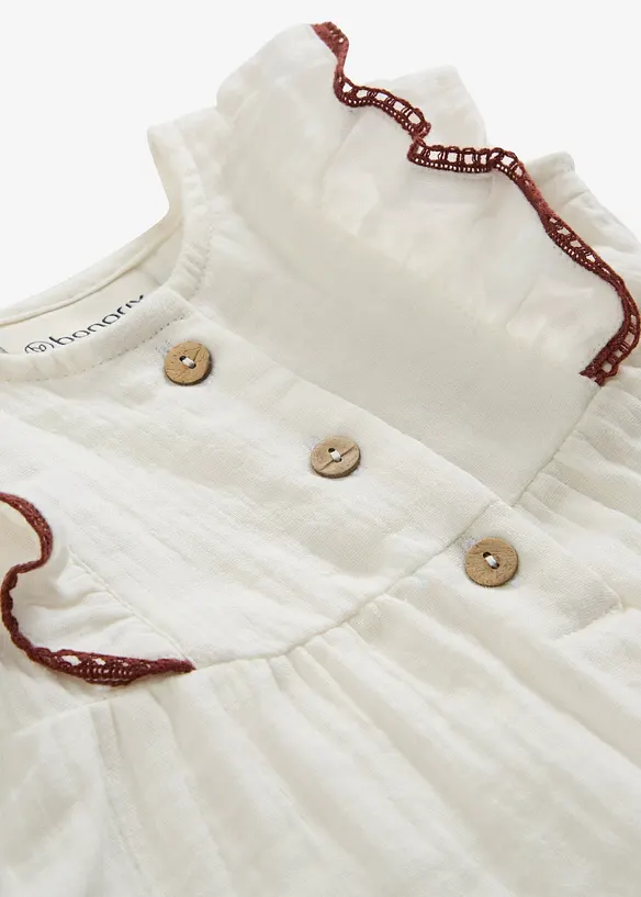 Kjole i musselin i 100% bomull, bonprix