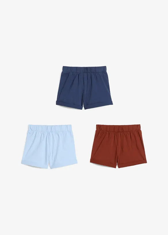 Trikotshorts til baby i 100% økologisk bomull (3-pack), bonprix