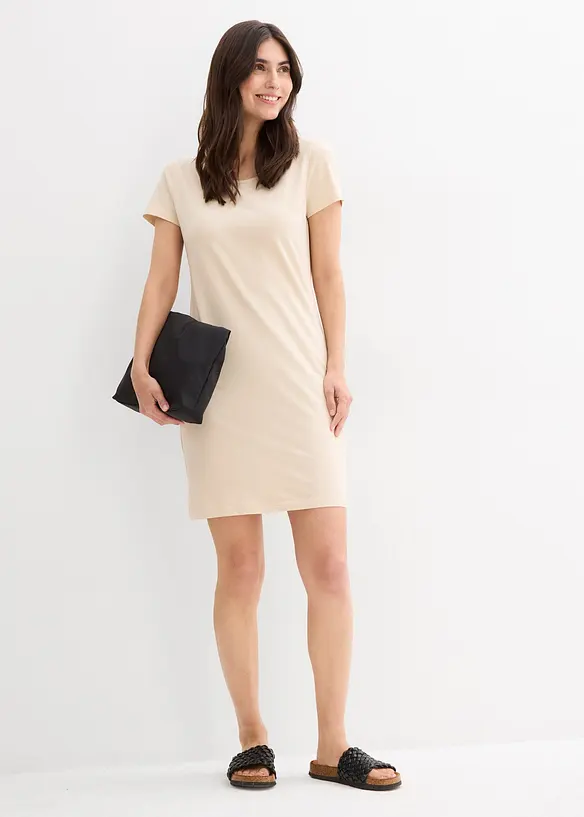 Jerseykjole i økologisk bomull med elastan, bonprix