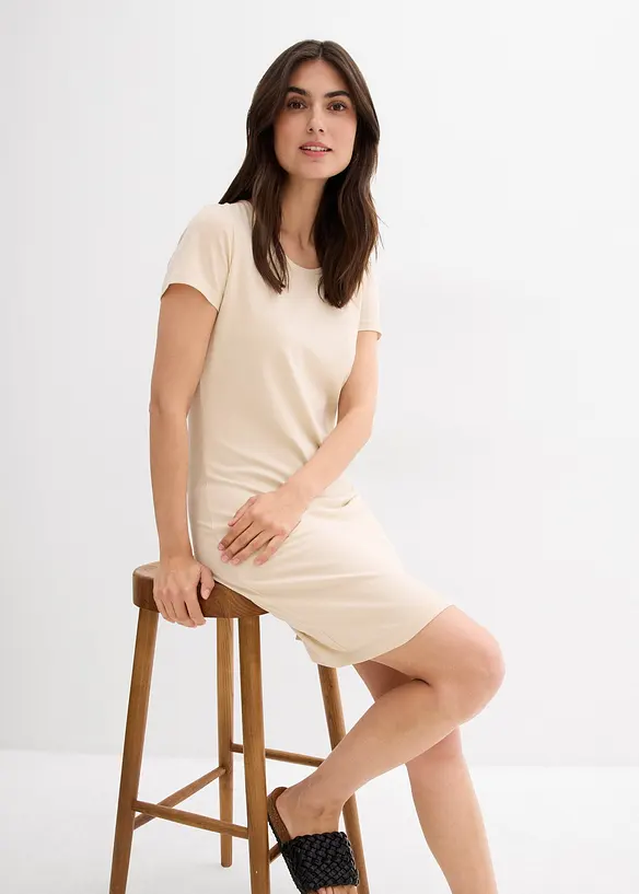 Jerseykjole i økologisk bomull med elastan, bonprix