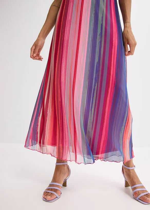 One Shoulder-kjole i myk mesh, bonprix