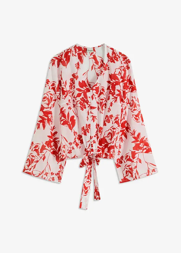 Bluse i 100% bomull med trykt mønster, bonprix